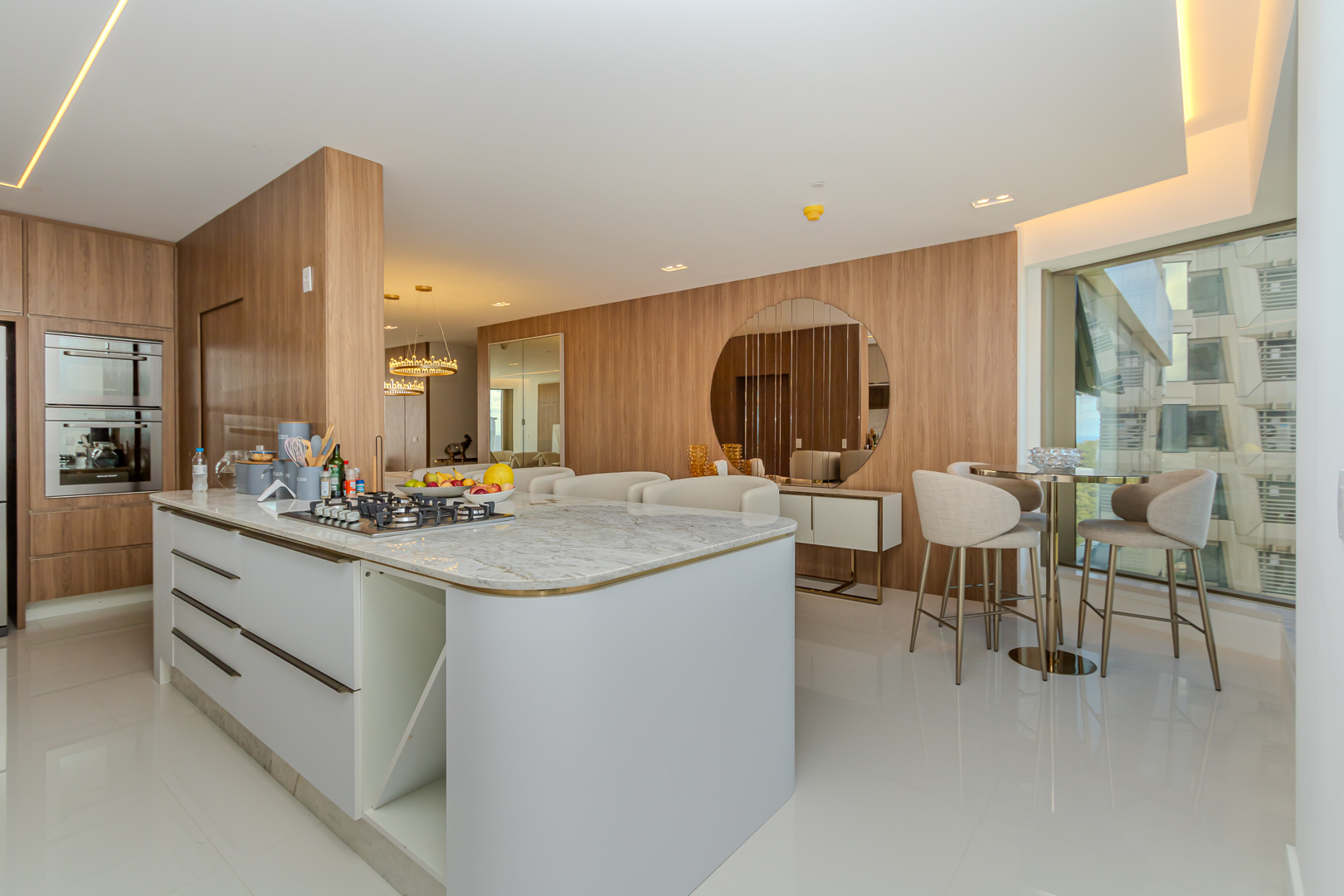 Fotografia de cozinha gourmet em casa Itapema - Fotografia imobiliária de alto padrão SC